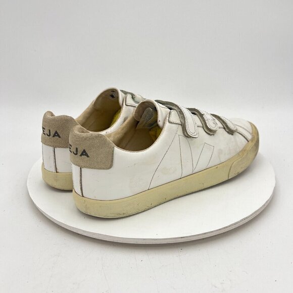 Veja Recife V Lock Women Size 10 White Stitch V Logo Leather Comfort Shoes - Picture 5 of 14